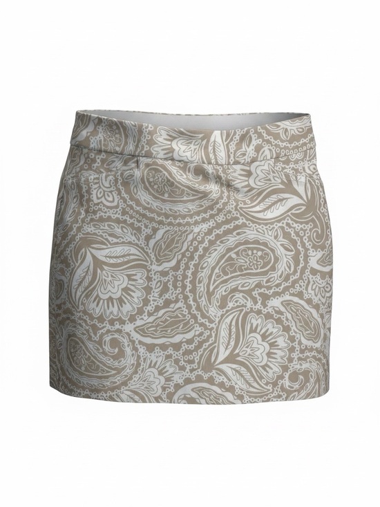 croft & barrow Pants - croft & barrow Beige and White Paisley Skort